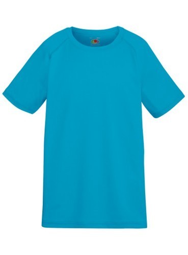 Fruit of the Loom, Performance, Men's Kids Sports T-Shirt, Azure Blue, 14-15