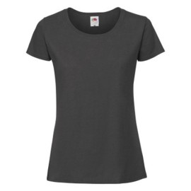 Fruit of the Loom, Ladies Iconic Ringspun Premium T, women's T-shirt, light graphite,, XL