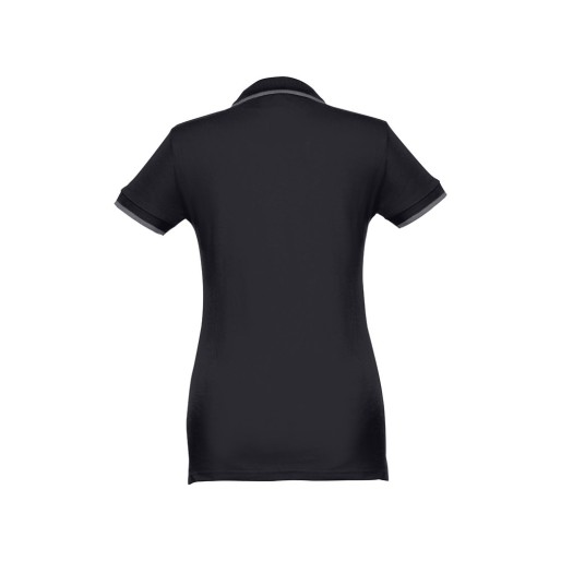 THC ROME WOMEN. Ženska slim polo majica , crna/ siva