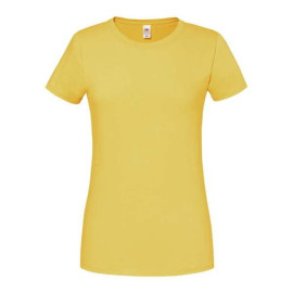 Fruit of the Loom, Ladies Iconic Ringspun Premium T, ženska majica kratkih rukava, suncokret žuta ,XL