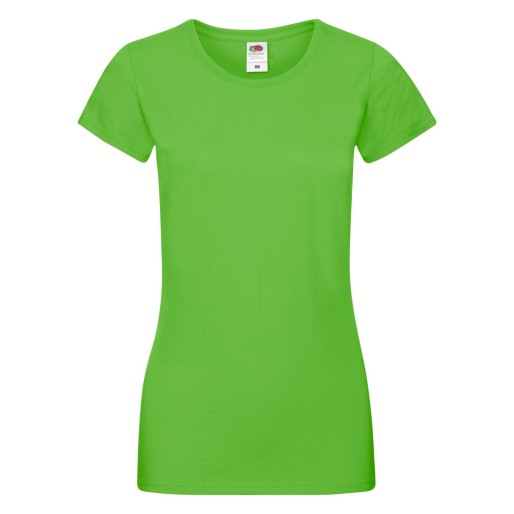 Fruit of the Loom, Ladies Sofspun, women's T-shirt, lime, XS
