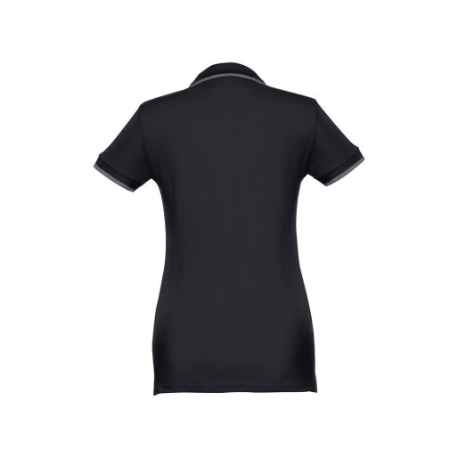 THC ROME WOMEN. Ženska slim polo majica , crna/ siva