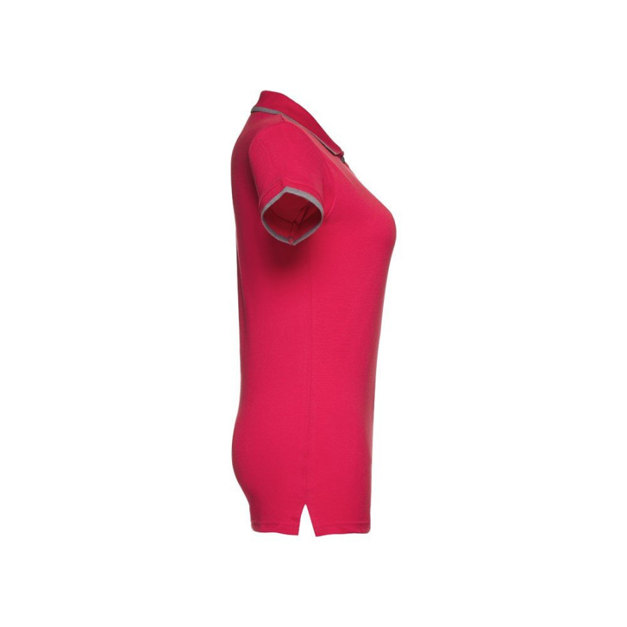 THC ROME WOMEN. Ženska slim polo majica, crvena/siva