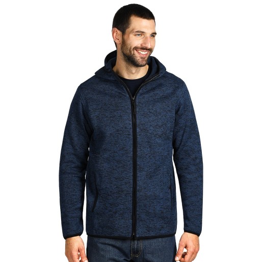 JOKER, unisex mčlange hooded sweatshirt, blue