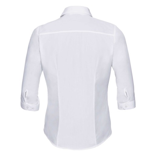 RUSSELL Women's 3 / 4slv Pol-Cot Fit Ppln Shirt