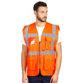 SPARK, unisex hi viz safety vest, neon orange