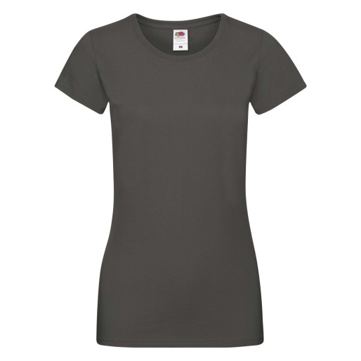 Fruit of the Loom, Ladies Sofspun, women's T-shirt, light graphite, S
