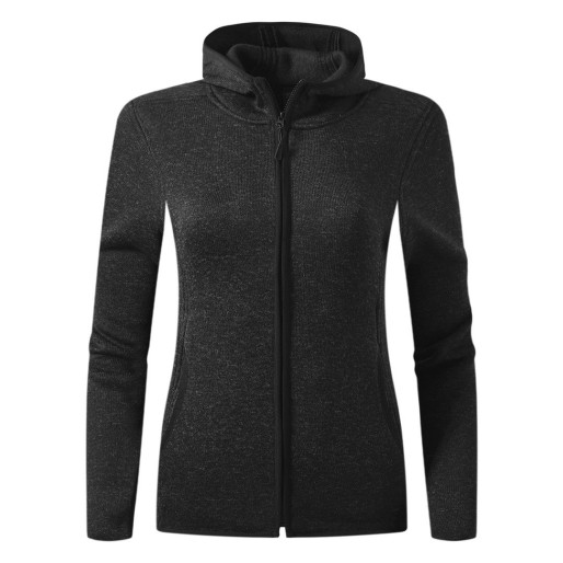 JOKER LADY, ženska melirana dukserica sa kapuljačom, crna