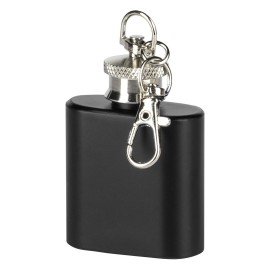 BRANDY 1, stainless steel flask, 30 ml, black