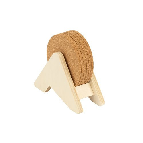 PLYCORK. Stalak od šperploče sa 6 podmetača od plute