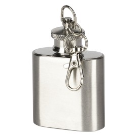 BRANDY 1, stainless steel flask, 30 ml, silver