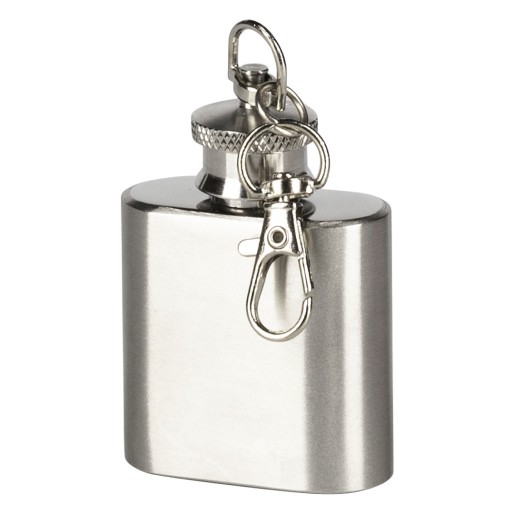 BRANDY 1, stainless steel flask, 30 ml, silver