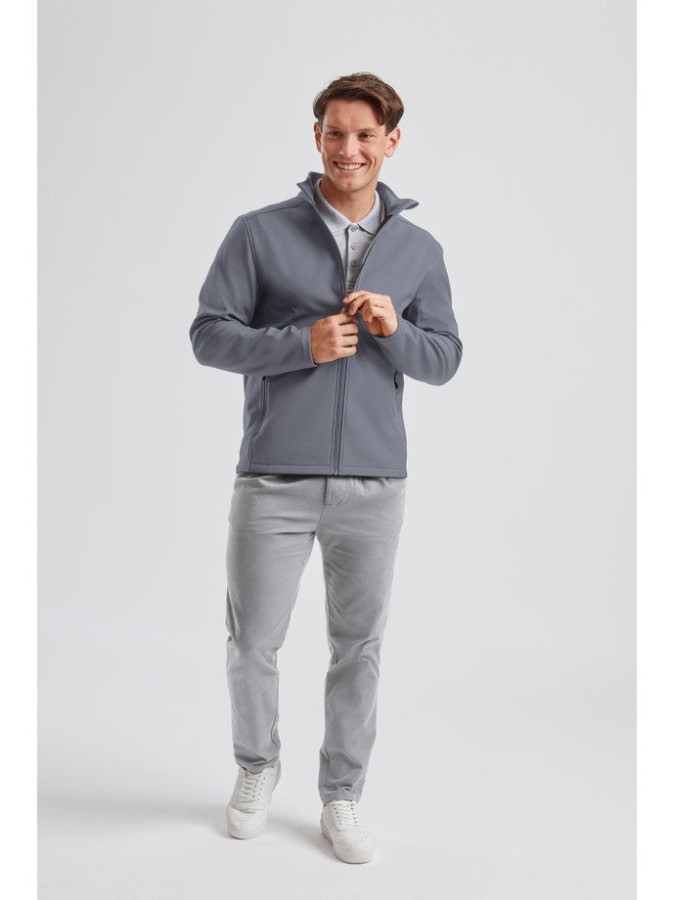 RUSSEL Essential softshell jakna, Gvozdeno siva, XS