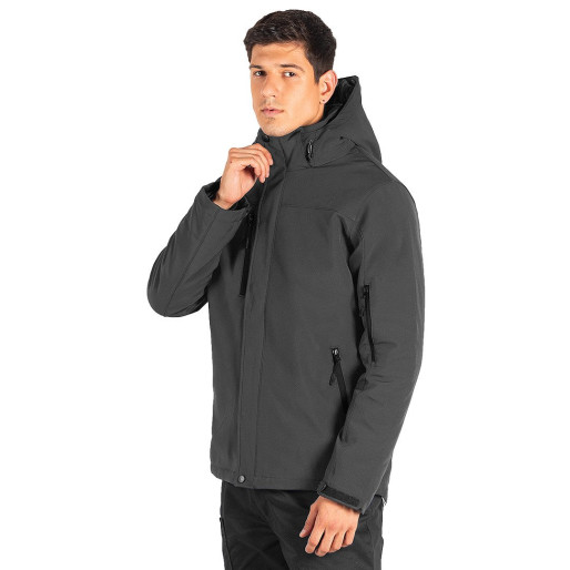 TROOPER, softshell jakna sa skidajućom kapuljačom, tamno siva