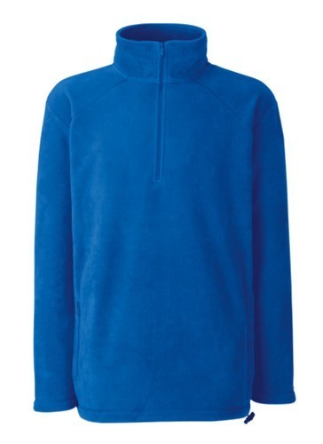 Fruit of the Loom, Half Zip Fleece, men's half-buttoned sweatshirt, royal blue, 2XL