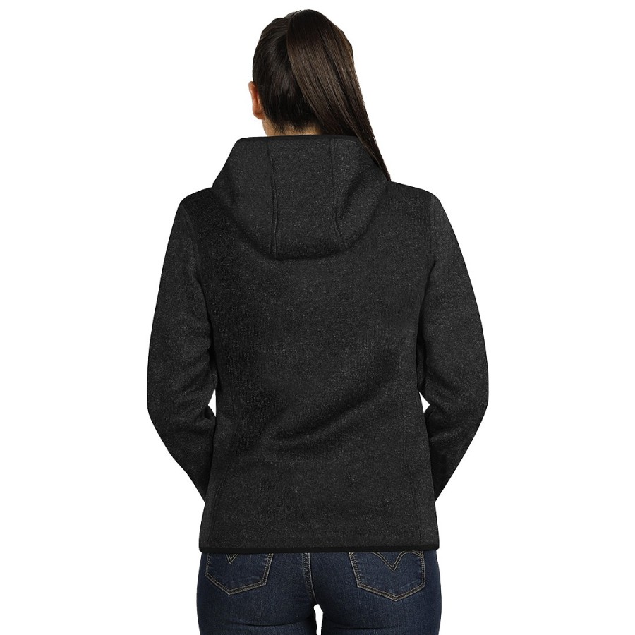 JOKER LADY, mčlange hooded sweatshirt, black