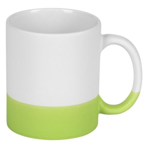 BIANCA, stoneware sublimation mug, 325 ml, kiwi
