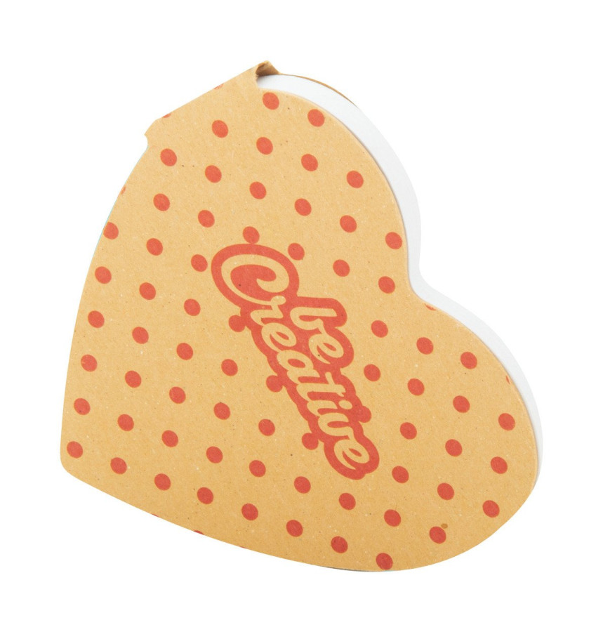 CreaStick Heart Eco custom sticky notepad