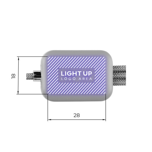 ODON 3IN1, usb kabl za punjenje 3 u 1, sivi