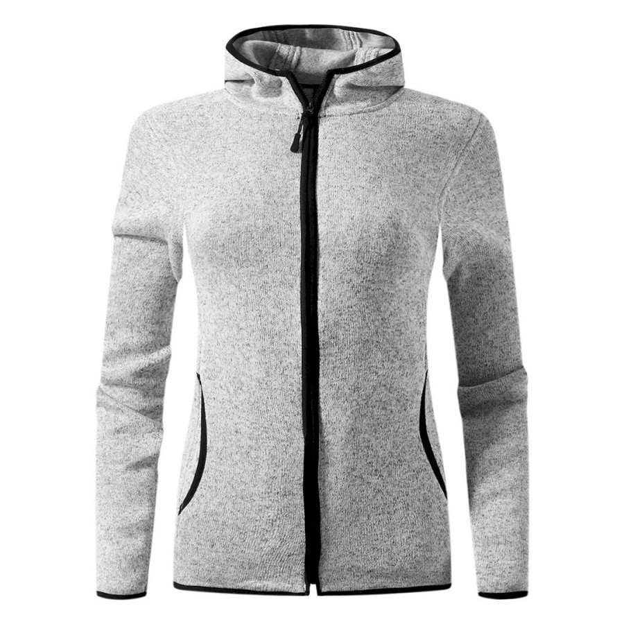 JOKER LADY, mčlange hooded sweatshirt, ash