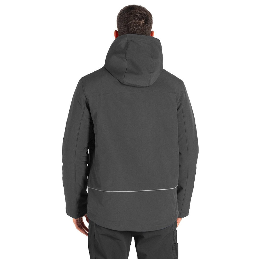 TROOPER, softshell jakna sa skidajućom kapuljačom, tamno siva