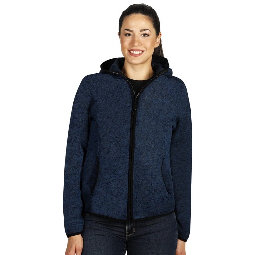 JOKER LADY, mčlange hooded sweatshirt, blue