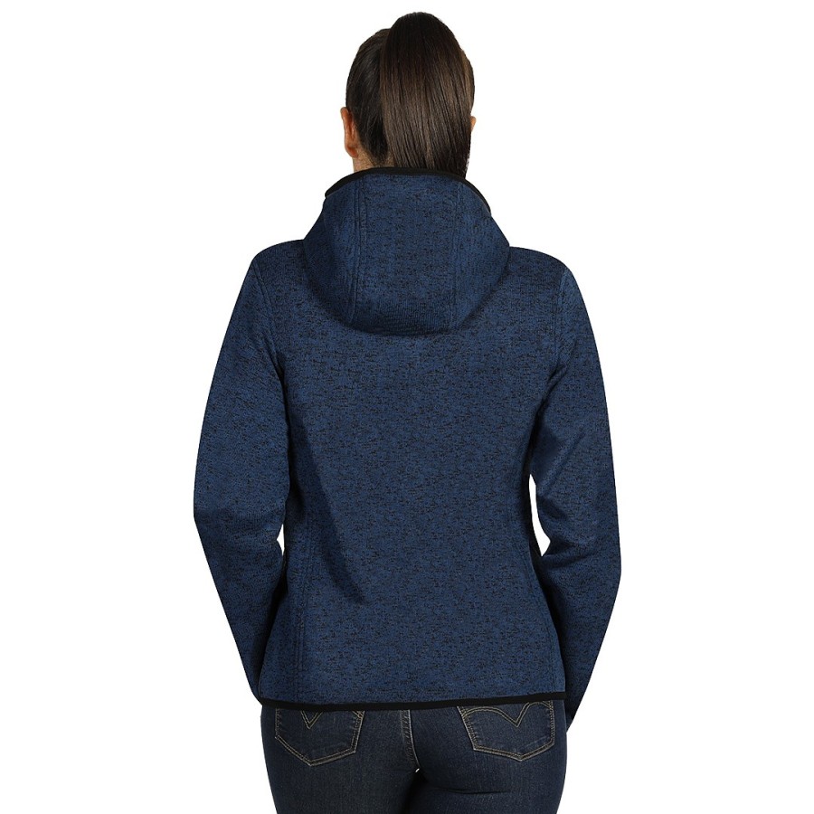 JOKER LADY, mčlange hooded sweatshirt, blue