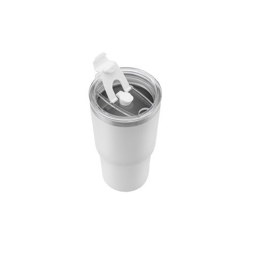 JOYNER M. Kompaktna putna šolja od nerđajućeg čelika (91% reciklirana) sa vakum izolovanim dvostrukim zidom i mat završnom obradom 600 mL