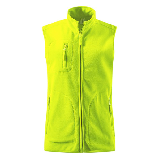 POLARIS VEST, unisex polar fleece vest, neon yellow