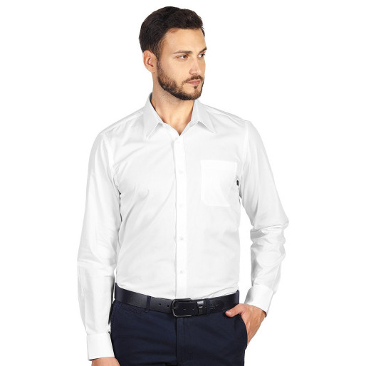 COMFORT LSL MEN, muška košulja dugih rukava, bela