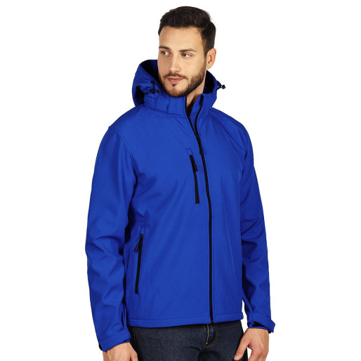 PROTECT MEN, softshell jakna sa skidajućom kapuljačom, rojal plava