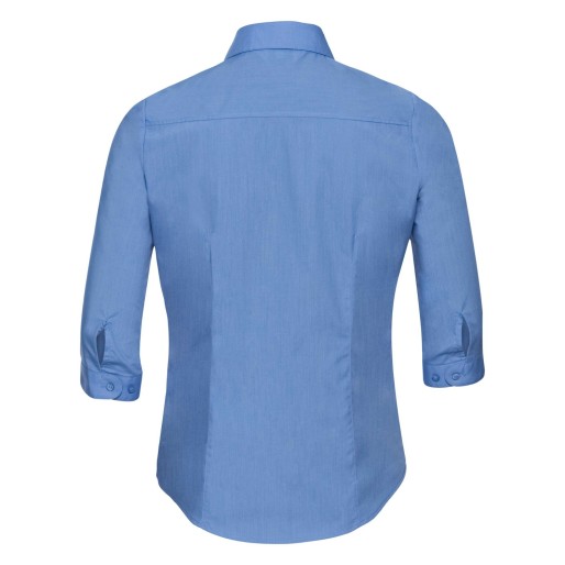 RUSSELL Women's 3 / 4slv Pol-Cot Fit Ppln Shirt