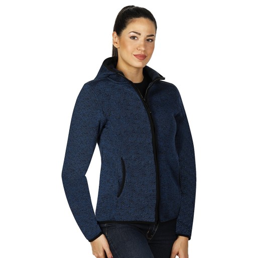 JOKER LADY, mčlange hooded sweatshirt, blue