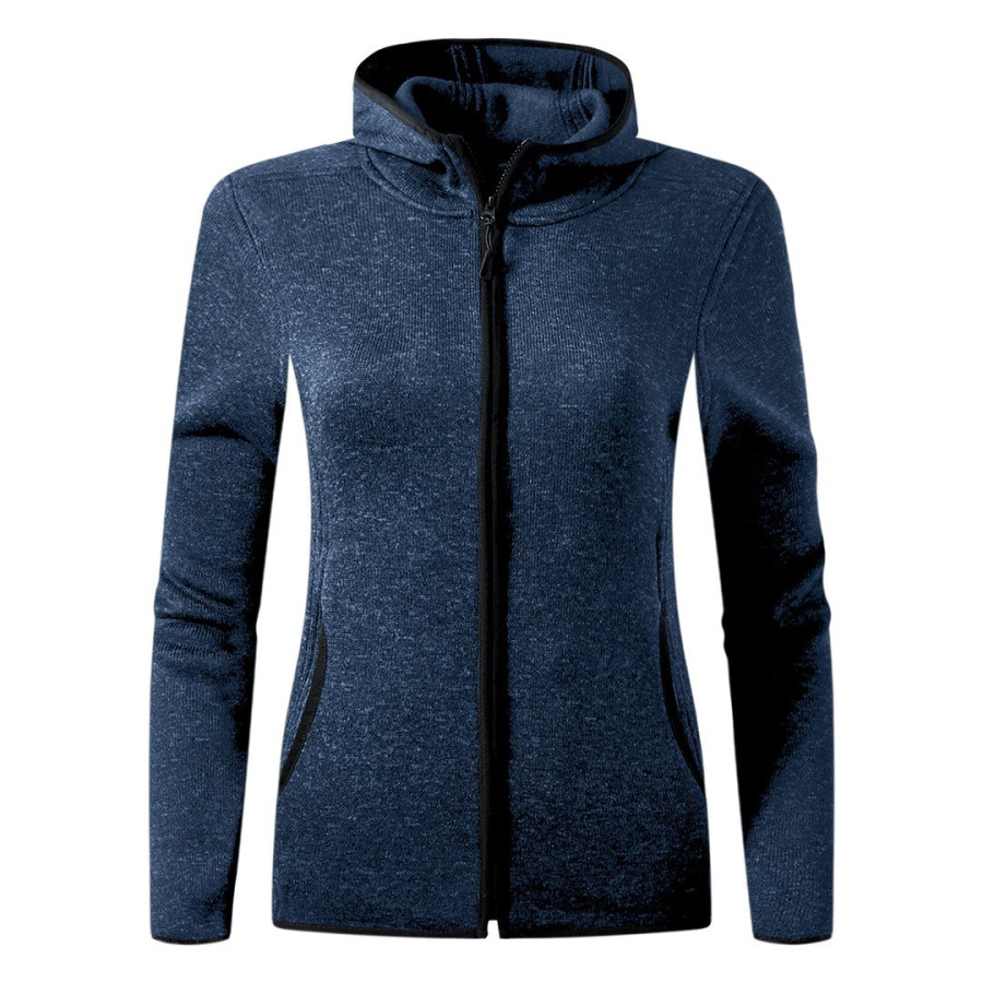 JOKER LADY, mčlange hooded sweatshirt, blue