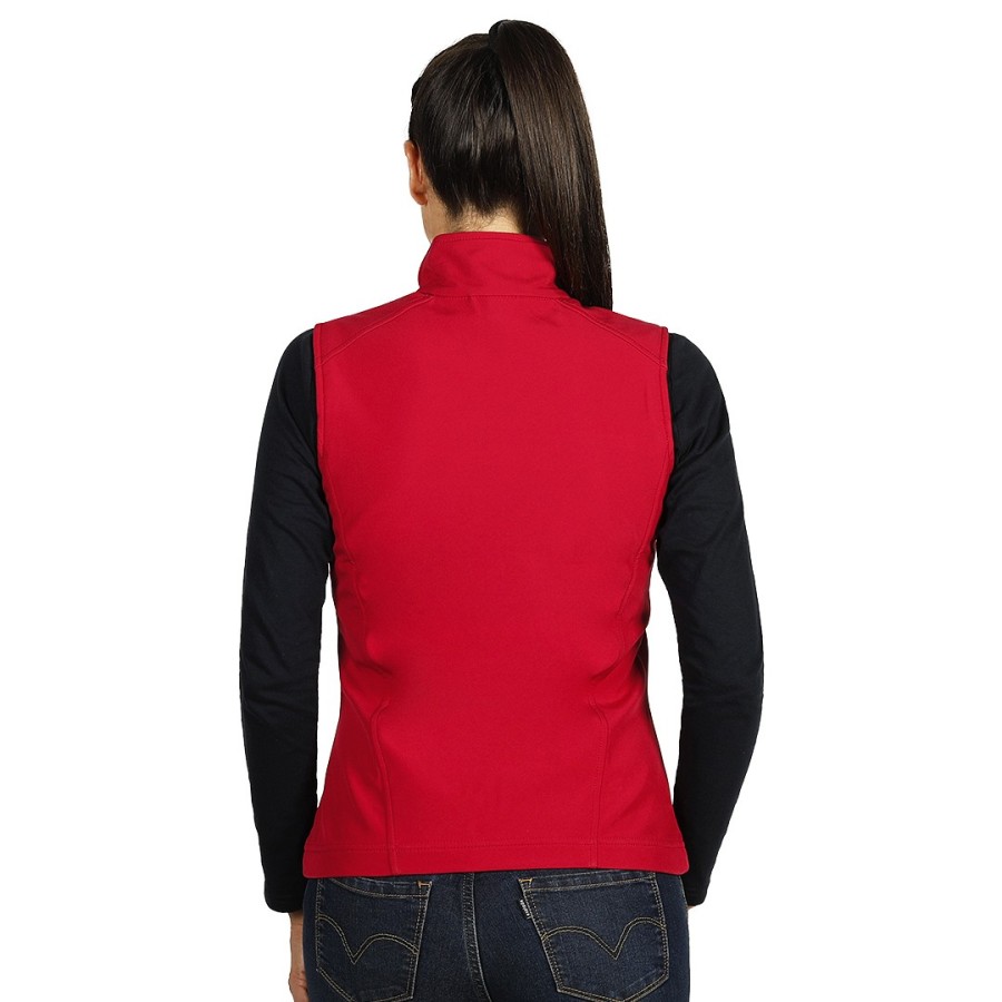 SKIPPER VEST WOMEN, women's softshell bodywarmer, red