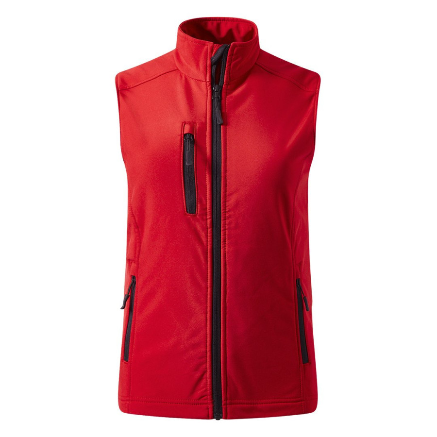 SKIPPER VEST WOMEN, women's softshell bodywarmer, red