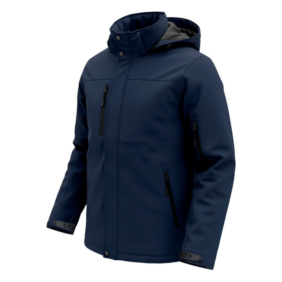 TROOPER, softshell jakna sa skidajućom kapuljačom, plava