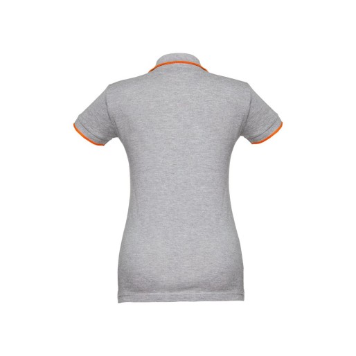 THC ROME WOMEN. Ženska slim polo majica, siva/ narandžasta