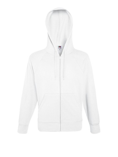Fruit of the Loom, Lightweight Hooded Sweat Jacket, muški duks sa kapuljačom,  bela, L