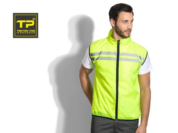 BLOCKER, unisex fluorescent working and sports vest black