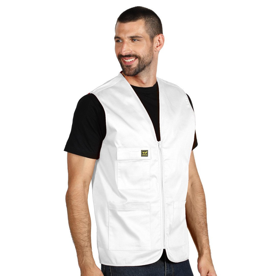 DERBY, workwear vest, white