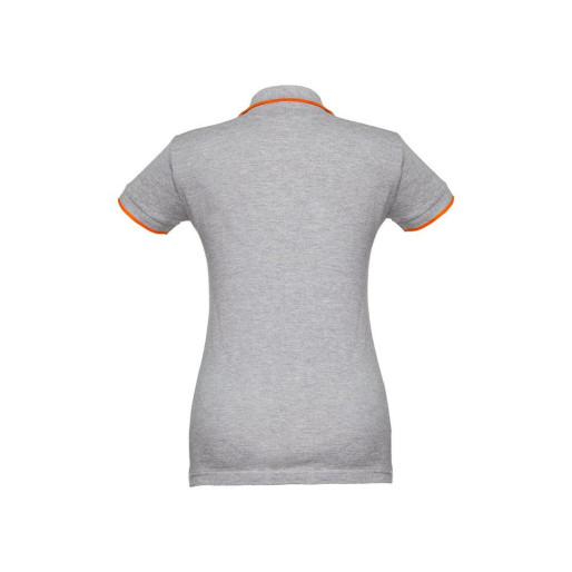 THC ROME WOMEN. Ženska slim polo majica, siva/ narandžasta