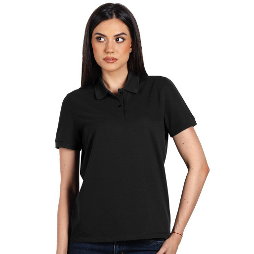 GO GREEN LADY, women's polo shirt, 180 g/m2, black