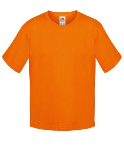Fruit of the Loom, Sofspun, Men's Cotton Short Sleeve T-shirt, Orange, 5-6