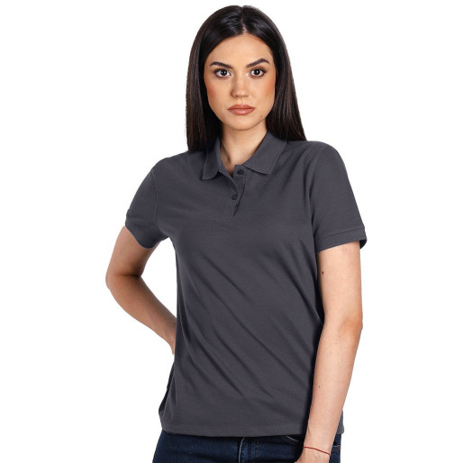 GO GREEN LADY, women's polo shirt, 180 g/m2, dark gray