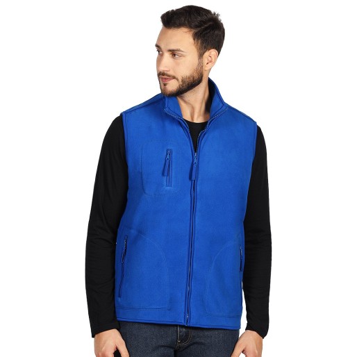 POLARIS VEST, prsluk od brušenog flisa, rojal plavi
