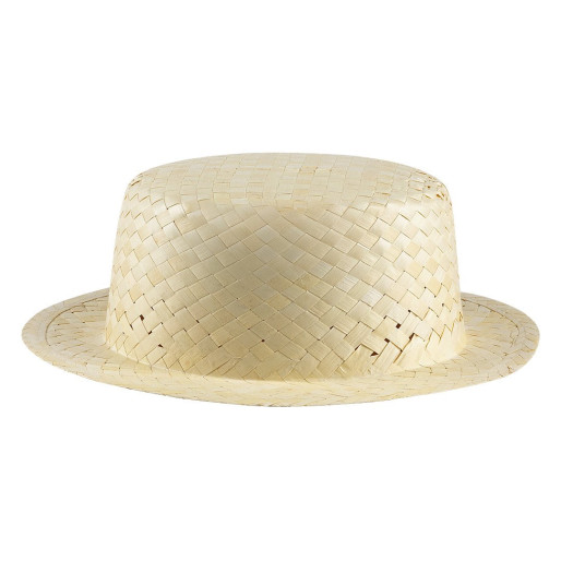 SANTIAGO, palm leaf hat without band, beige