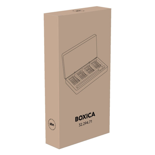 BOXICA, odvijač sa izmenjivim ulošcima, 24 funkcije, bež
