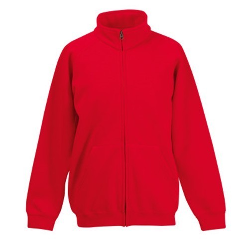 Fruit of the Loom, Kids Classic Sweat Jacket, dečija dukserica na zakopčavanje, crvena, 5-6