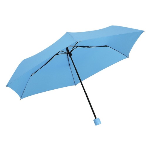 CAMPOS PLUS, foldable umbrella, manual opening, sky blue
